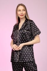 Likapa Saten Kısa Kol Pijama Takım