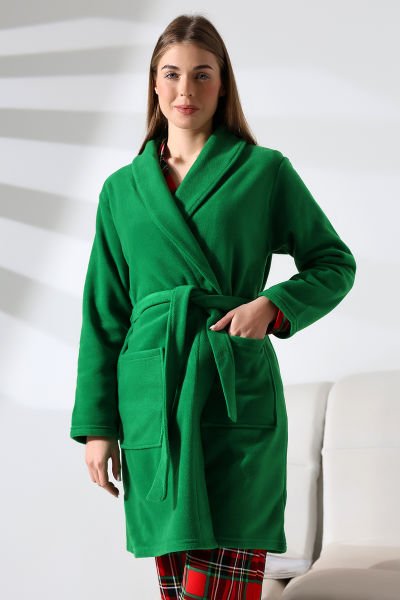 LİKAPASHOP 3'LÜ EKOSE SABAHLIK PİJAMA TAKIM