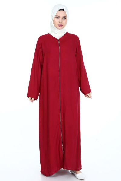 Fermuarlı Viskon Namaz Elbisesi