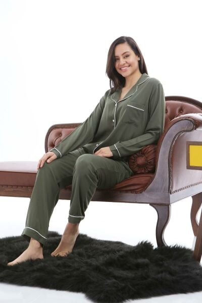 1353-02 Likapa Düz Uzun Kol Pijama Takım