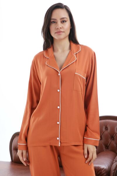 1353-02 Likapa Düz Uzun Kol Pijama Takım