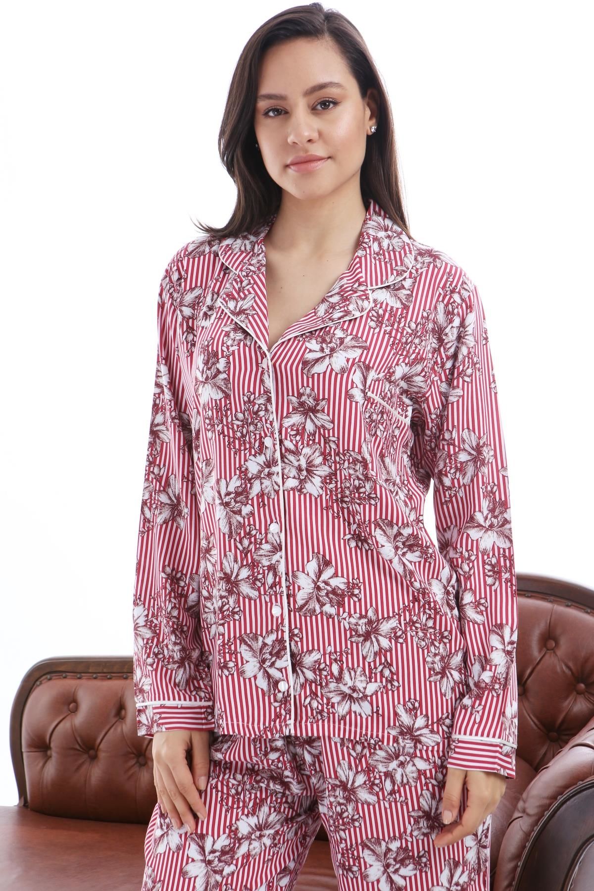 1353-05 Likapa Viskon Uzun Kol Pijama Takım