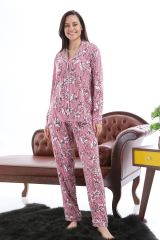 1353-05 Likapa Viskon Uzun Kol Pijama Takım