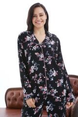 1353-06 Likapa Viskon Uzun Kol Pijama Takım