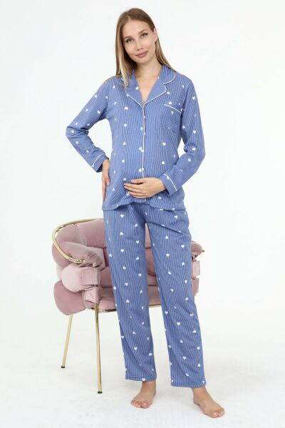 Mavi Lacivert Çizgili