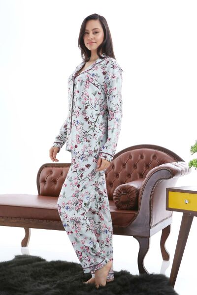1353-07 Likapa Viskon Uzun Kol Pijama Takım