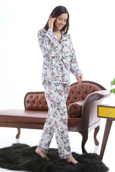 1353-07 Likapa Viskon Uzun Kol Pijama Takım