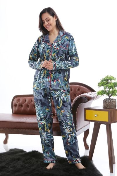1353-11 Likapa Viskon Uzun Kol Pijama Takım