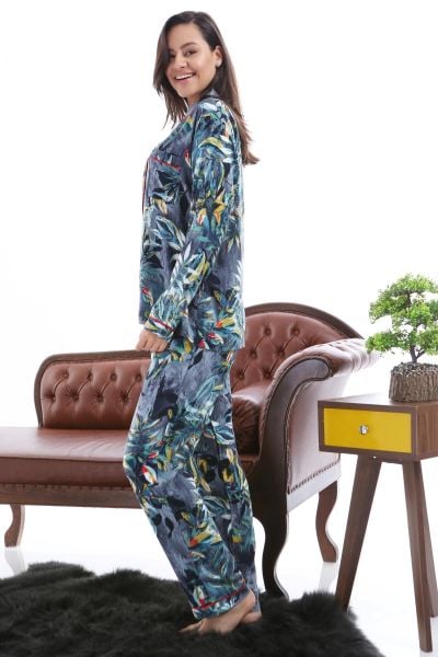 1353-11 Likapa Viskon Uzun Kol Pijama Takım