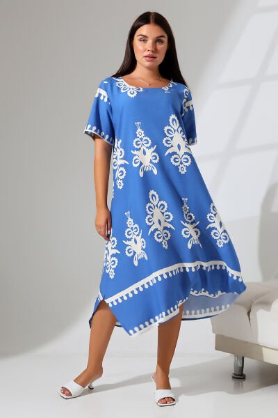 LİKAPASHOP VİSKON KISA KOL ELBİSE 2726