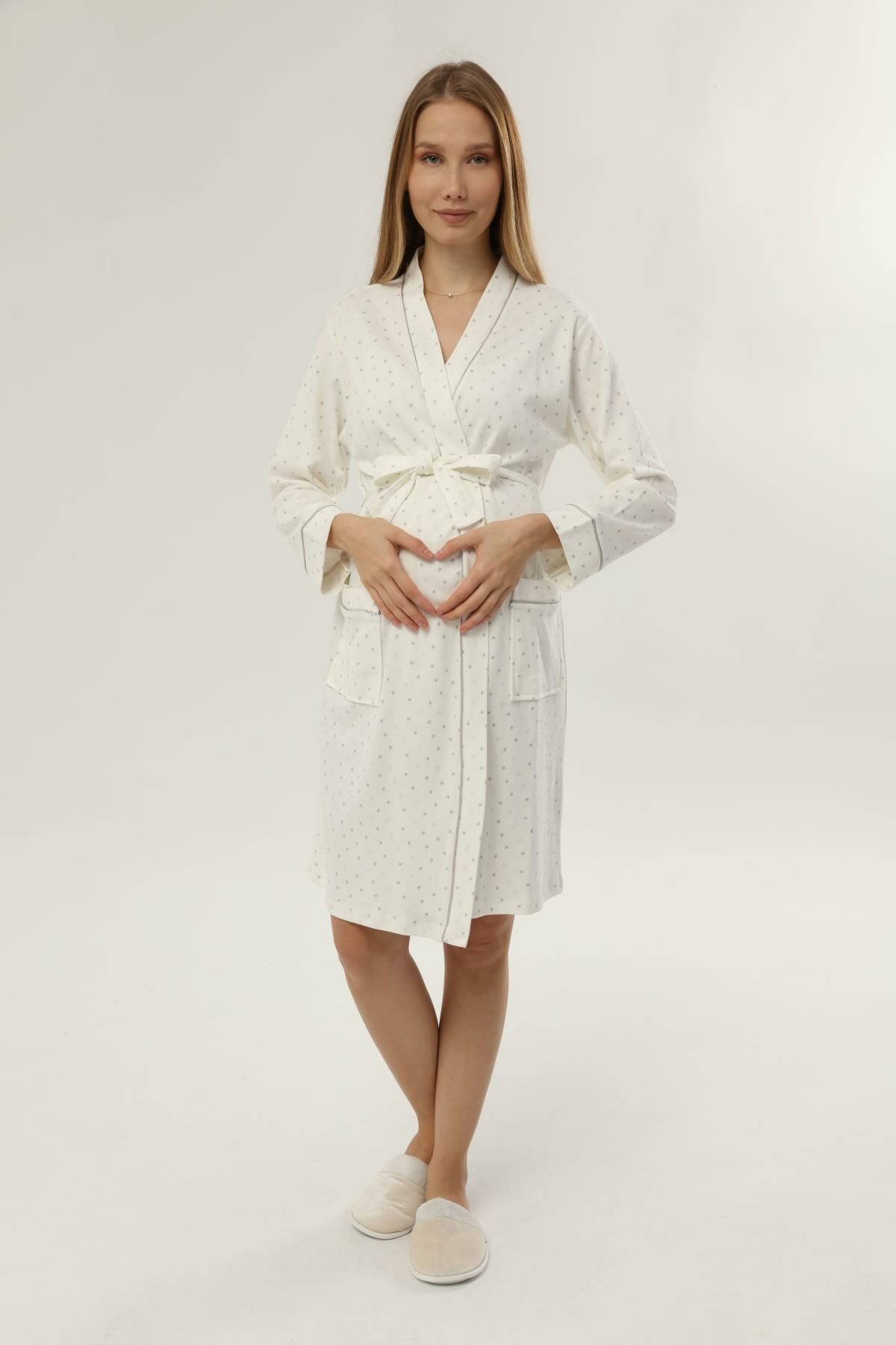 Likapa İnterlok Hamile Lohusa Uzun Kol Sabahlık 1356