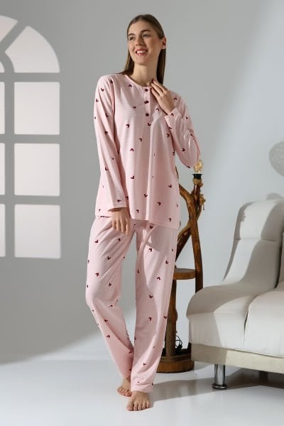 LİKAPASHOP PATLI UZUN KOL PİJAMA TAKIMI