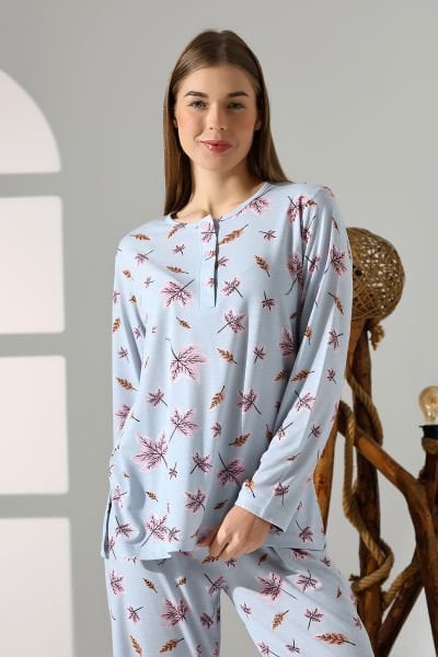 LİKAPASHOP PATLI UZUN KOL PİJAMA TAKIMI