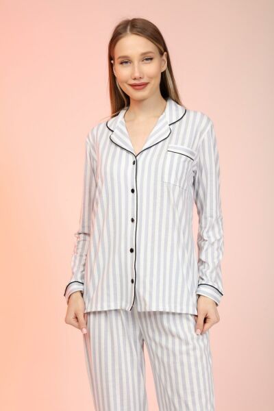 Likapa Penye Uzun Kol Pijama Takımı 001352-05