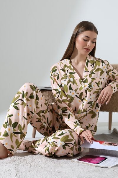 LİKAPASHOP VİSKON UZUN KOL PİJAMA TAKIMI
