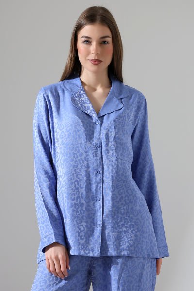 LİKAPASHOP VİSKON JAKARLI UZUN KOL PİJAMA TAKIMI