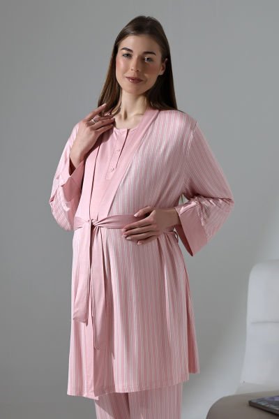 LikapaShop 3'LÜ HAMİLE PİJAMA TAKIMI