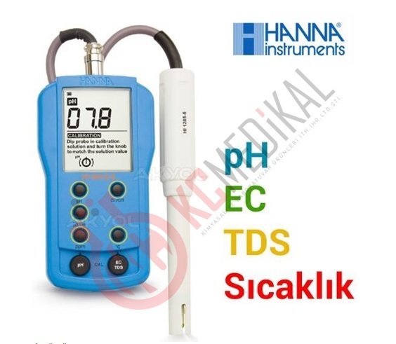 Hanna HI 9812-5 Harici Problu pH/ EC/ TDS/ Sıcaklık Ölçer