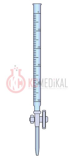 Büret  cam musluklu 	10 ml