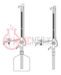 Otomatik  büret tek musluklu 	10 ml