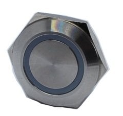 Butto EJ19-271-PM-BD IP67 Metal (ÇELİK) GÖVDE MAVİ IŞIKLI YAYLI(TUG SVİÇLİ) BUTON