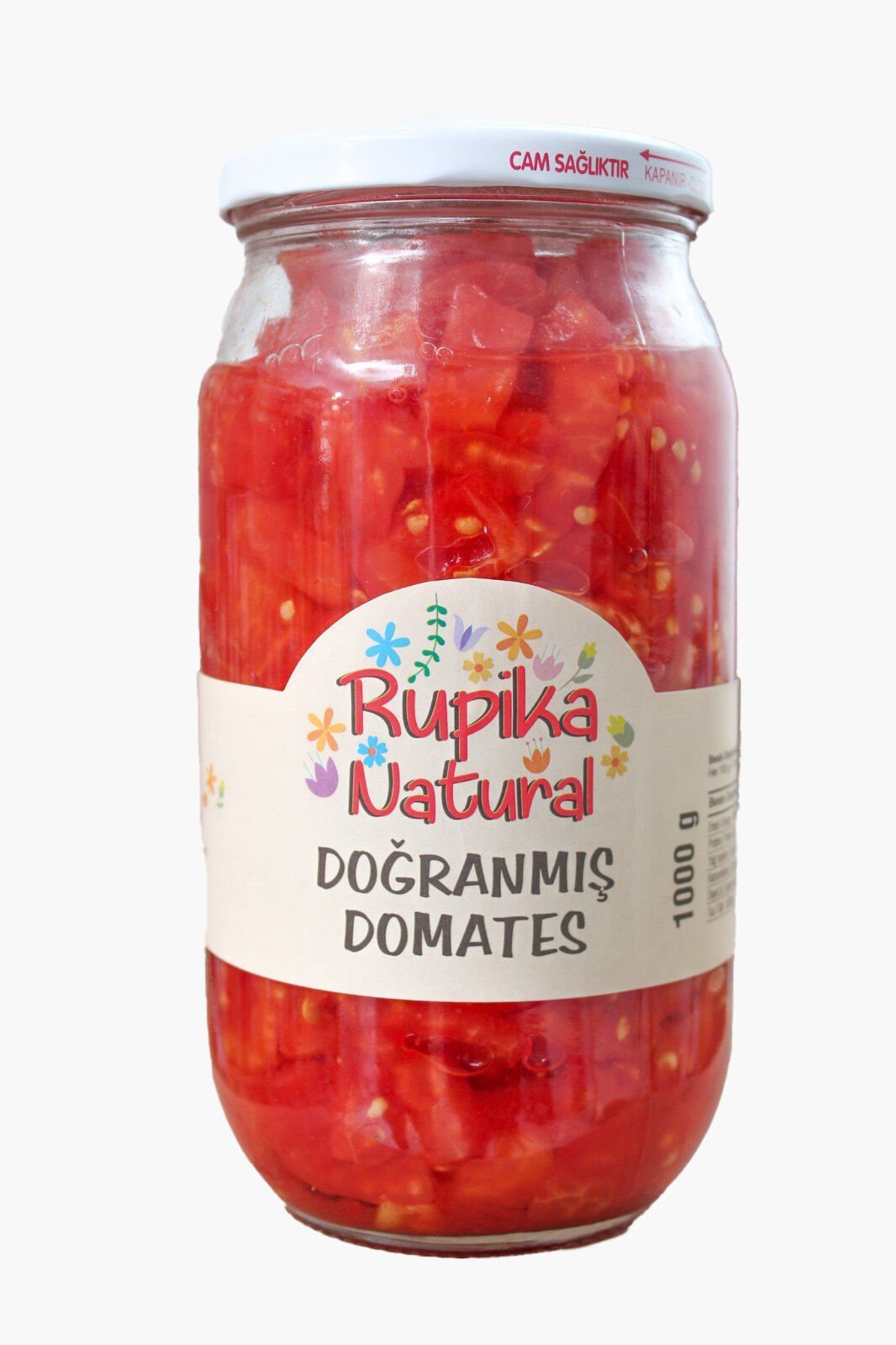 Rupika Natural Doğranmış Domates 1000gr