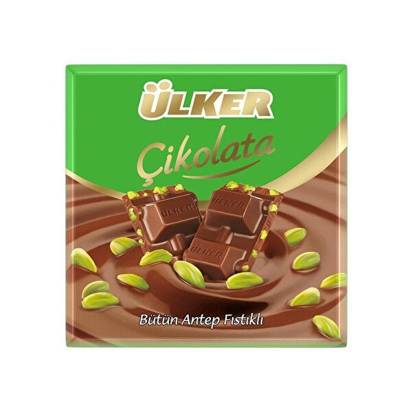 ÜLKER ÇİKOLATA KARE ANTEP FISTIKLI  65 GR