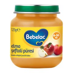 BEBELAC ŞEFTALİ ELMA PÜRESİ 125 GR