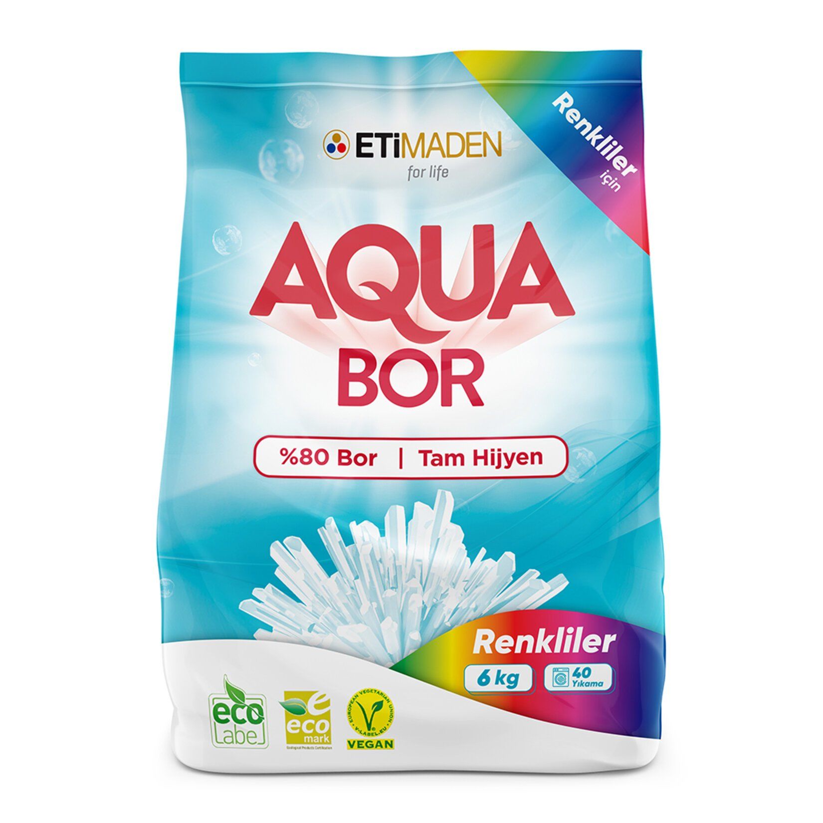 AQUABOR 6KG TOZ DETERJAN RENKLİLER