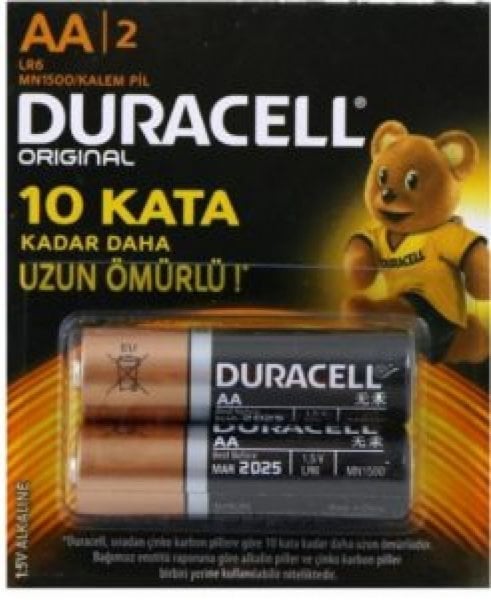 DURACELL KALEM PİL 2Lİ KALIN AA