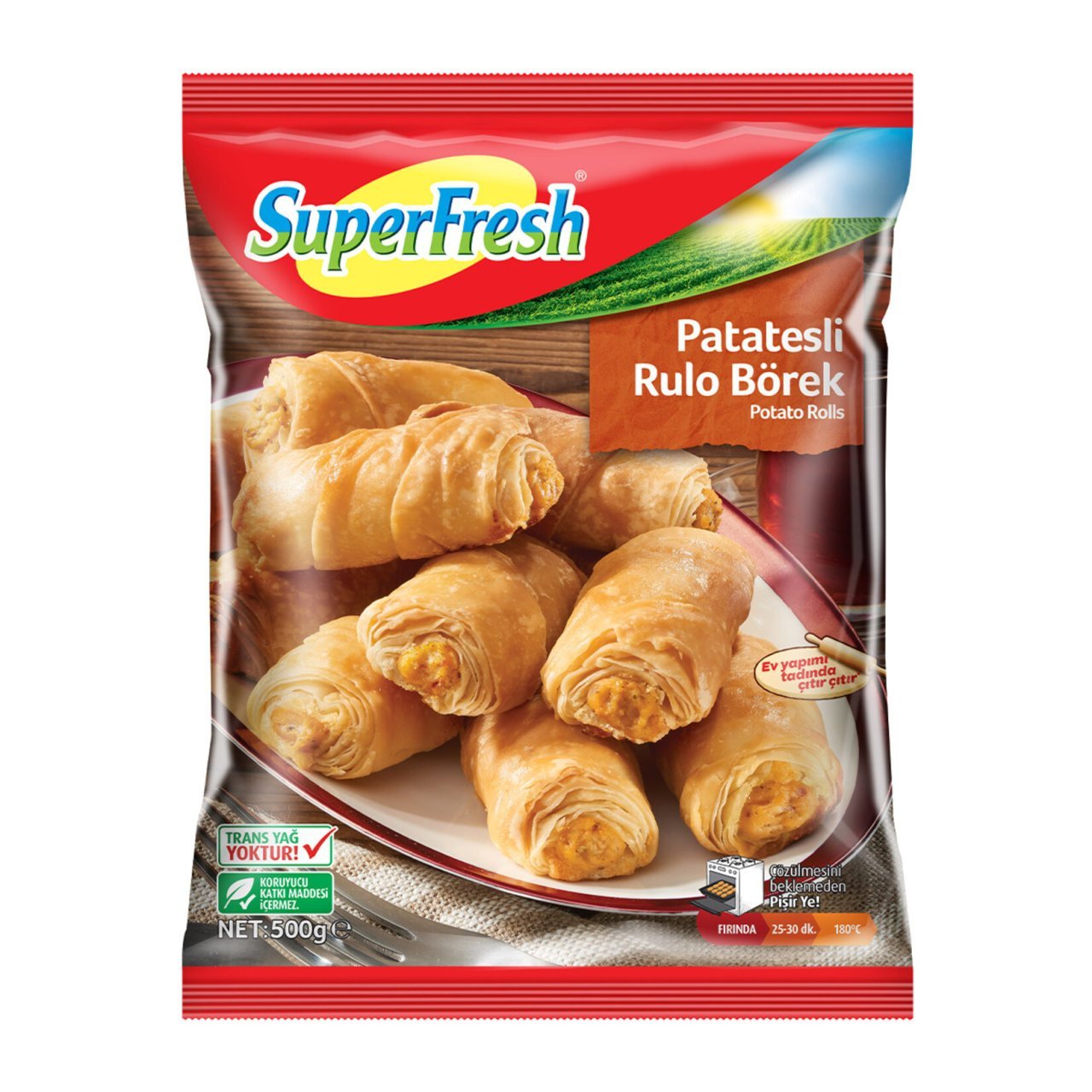 SUPERFRESH BÖREK MİNİ PATATESLİ 500 GR