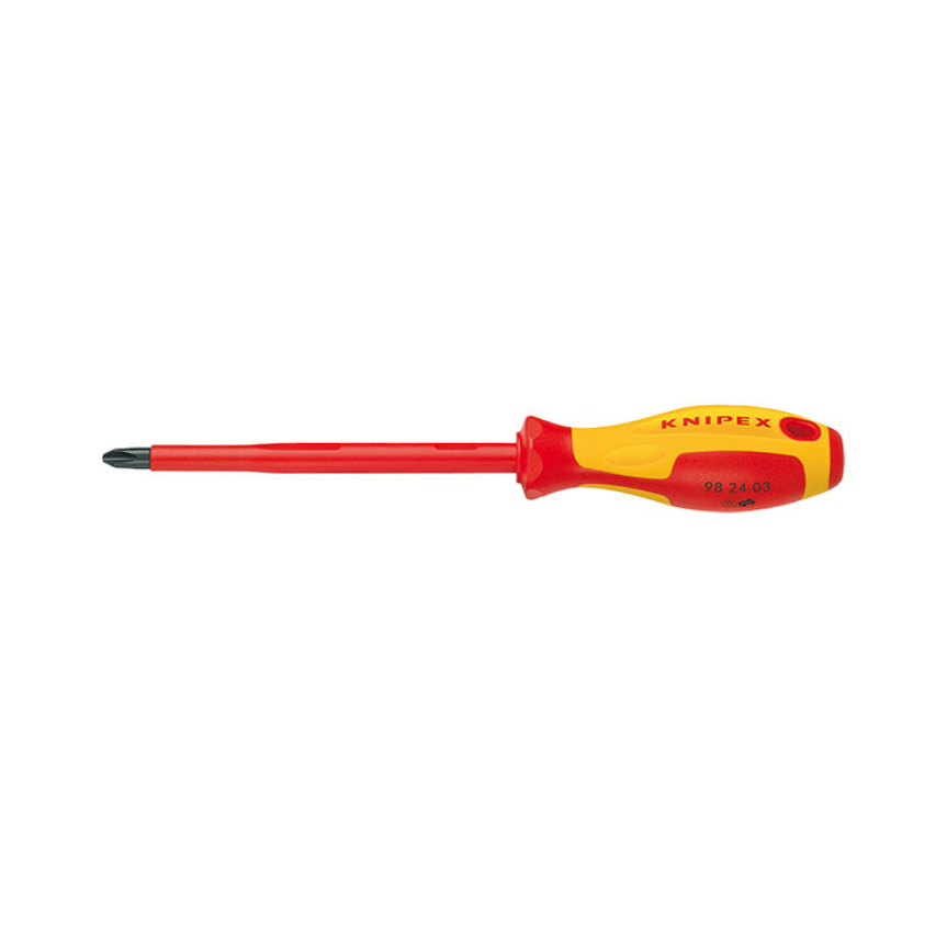 Knipex 98 24 04 Ph4x200 VDE İzoleli Yıldız Uçlu Tornavida