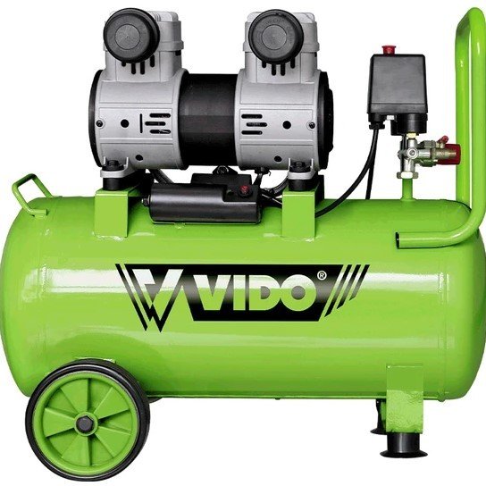 Vido 1500W/2HP 50L Yağsız Sessiz Kompresör