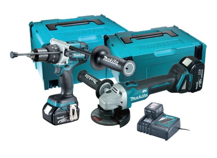 Makita DLX2155TJ1 Akülü Set  Darbeli Matkap ve Taşlama