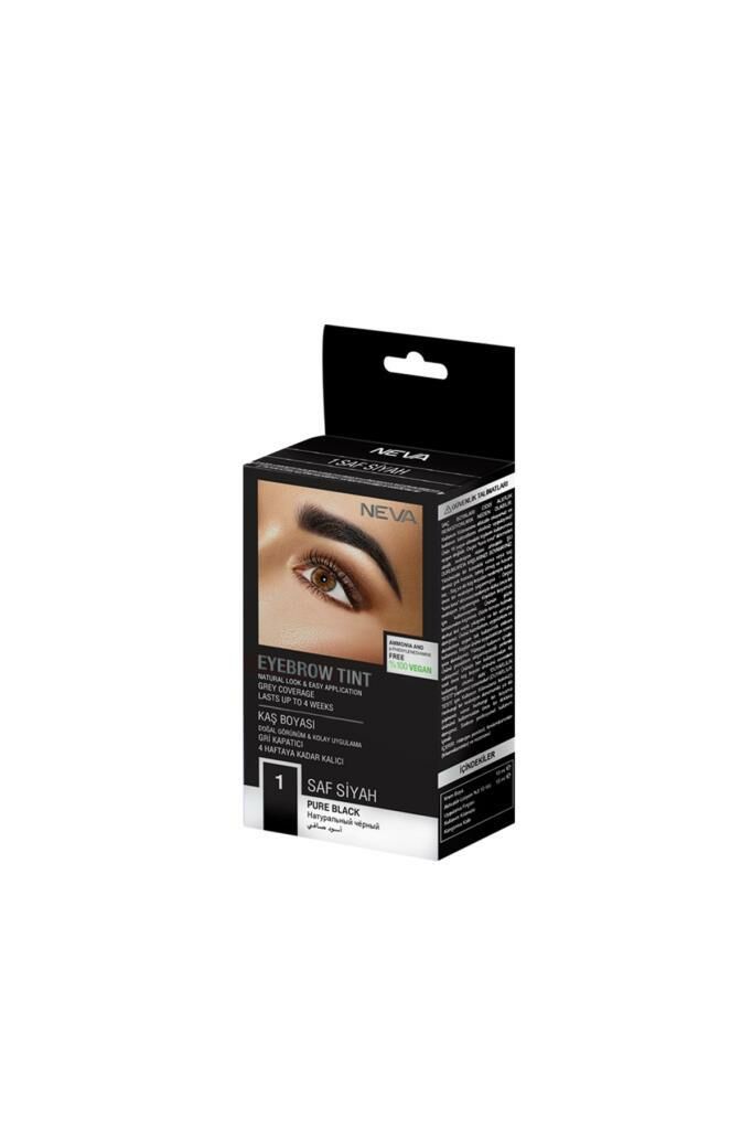 Neva Eyebrow Tint Vegan Kaş Boyası Seti 1.0 Saf Siyah