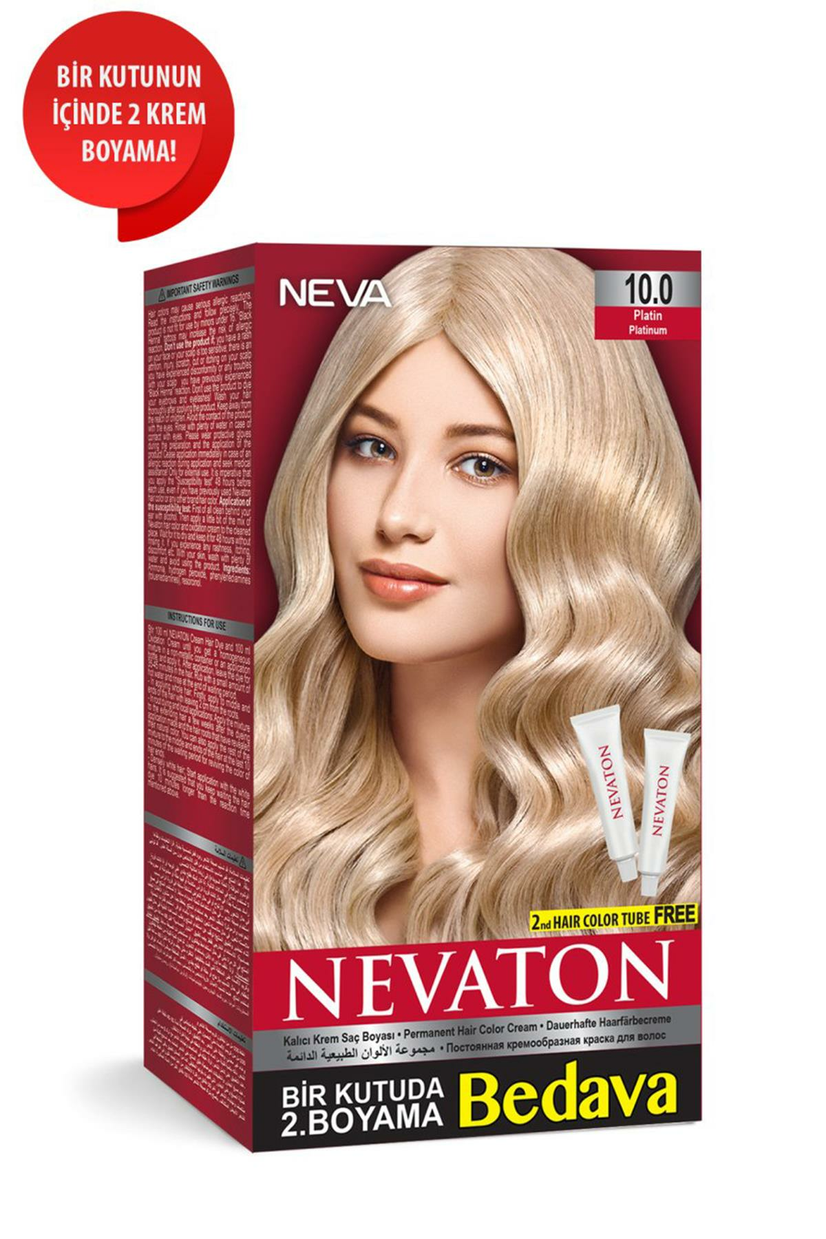Nevaton İkili Set Saç Boyası 10.0 Platin
