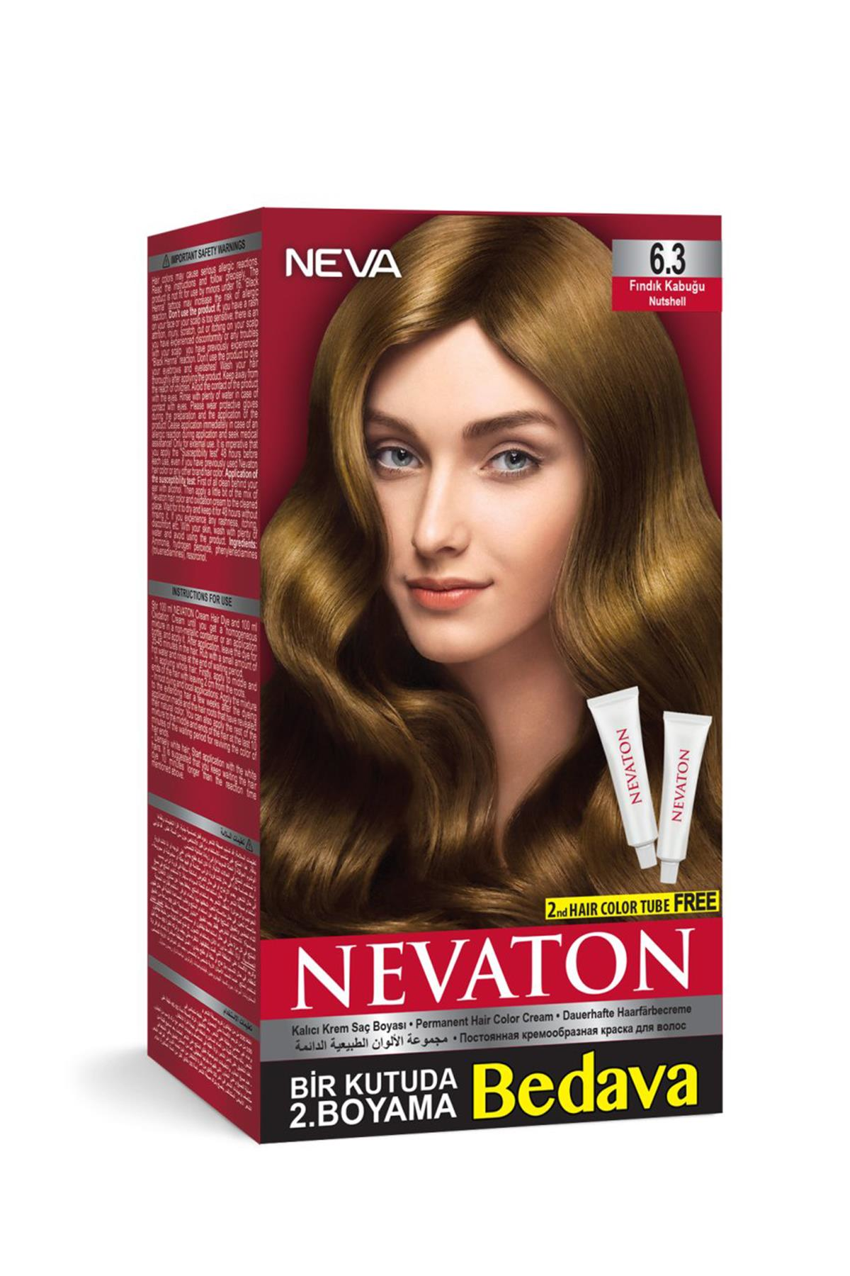 Nevaton İkili Set Saç Boyası 6.3 Fındık Kabuğu