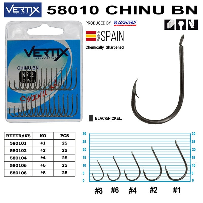 Vertix 58010 Chinu BN Olta İğnesi 25 Adet