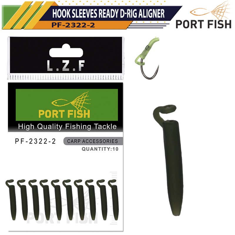 Portfish 2322-2 Hook Sleeves Ready D-rig Aligner 10 Adet