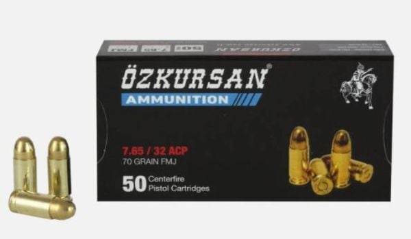 7.65X17MM BROWNING ÖZKURSAN TABANCA FİŞEĞİ FMJ 70GRN