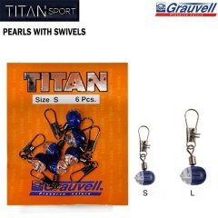 Titan Bead Pearl Swivel 6'lı Paket Fırdöndü