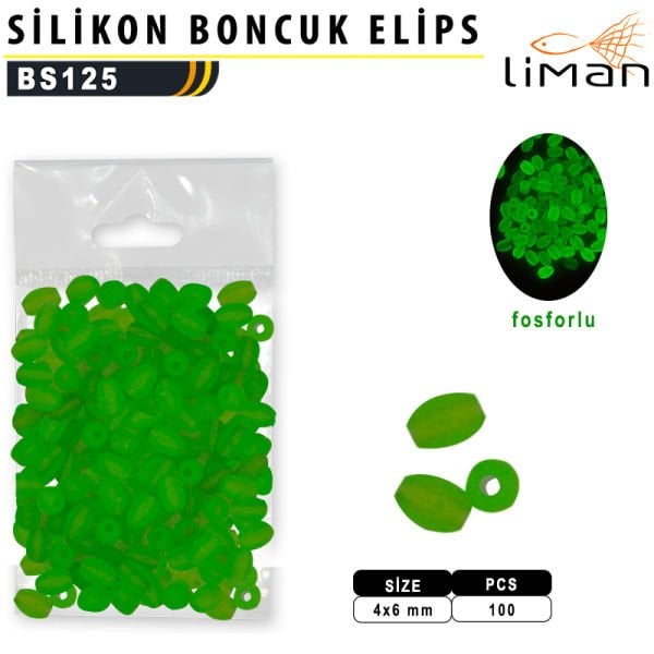 Liman Silikon Boncuk Elips 100 ad