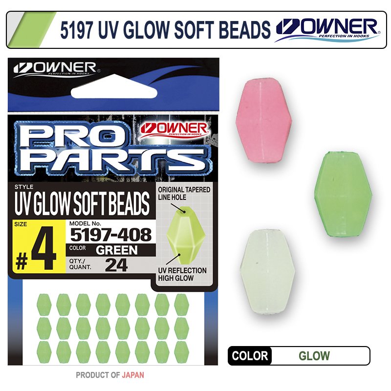 Owner 5197 No S Uv Glow Soft Beads