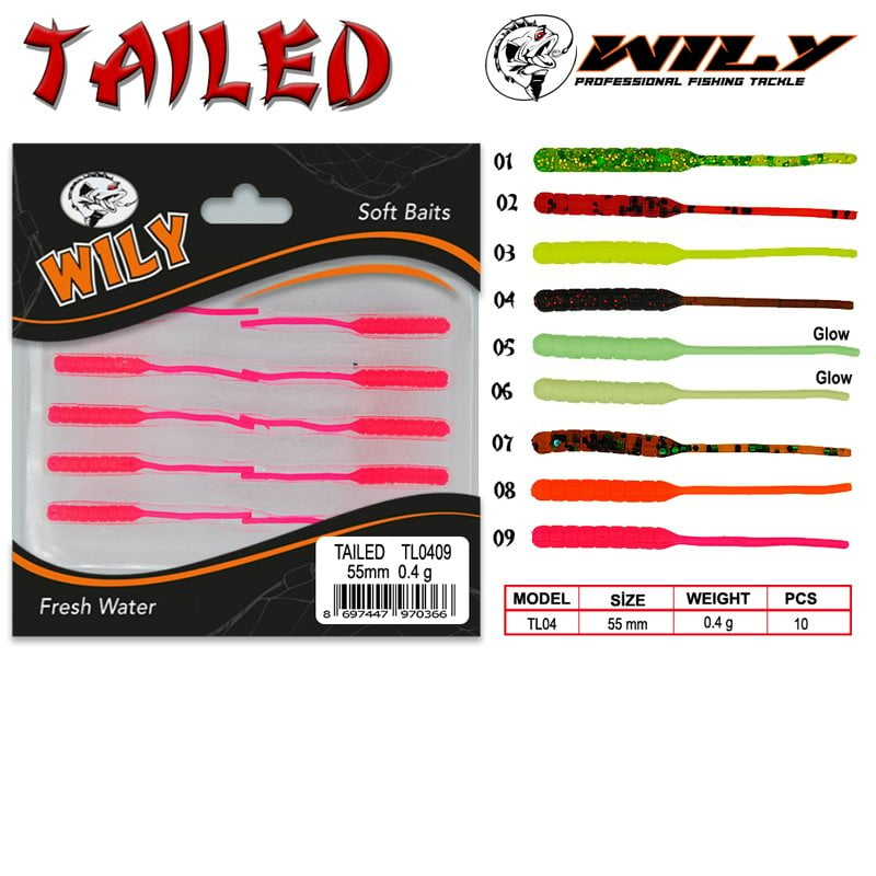 Wily Tailed Lrf Silikon Yem 5.5 cm 0.4 gr