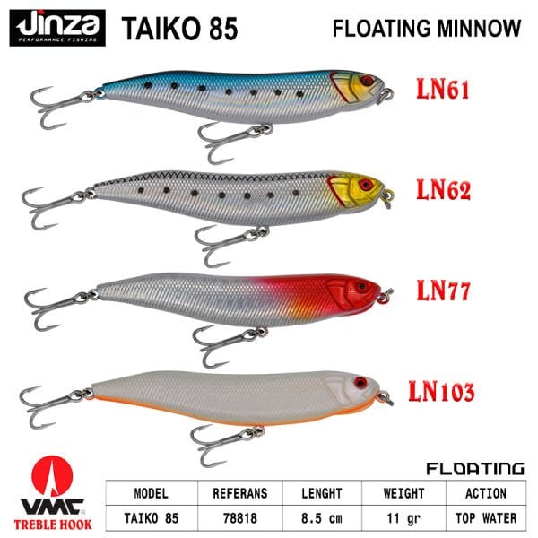 Jinza Taiko 85 mm 11 gr Maket Balık