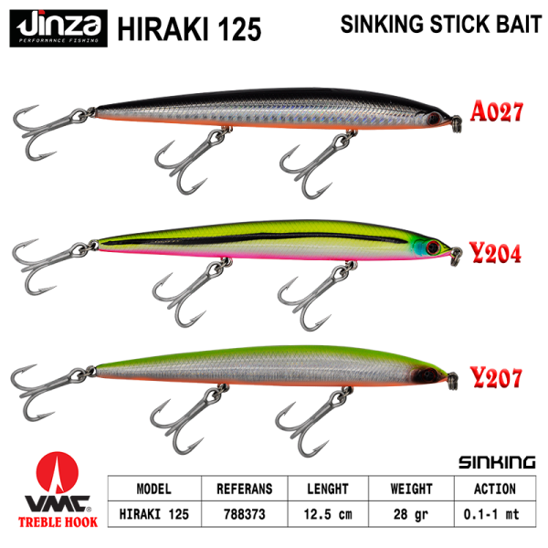 Jinza Hiraki 125 mm 28 gr Maket Balık