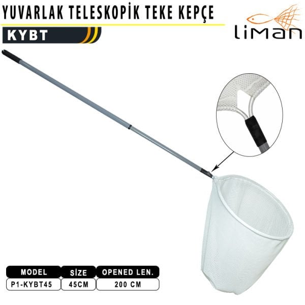 Liman Yuvarlak Teleskopik Teke Kepçe 45 lik - 200 CM