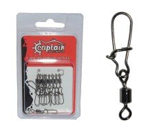 Captain 5029 Kilitli Klips Fast 10'lu Paket Black Nikel