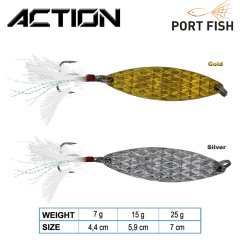 Portfish Action Kaşık Tüylü Tek İğne Silver
