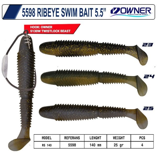 Owner 5598 Ribeye Swimbait 140mm